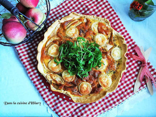 quiche au chèvre, pommes et miel