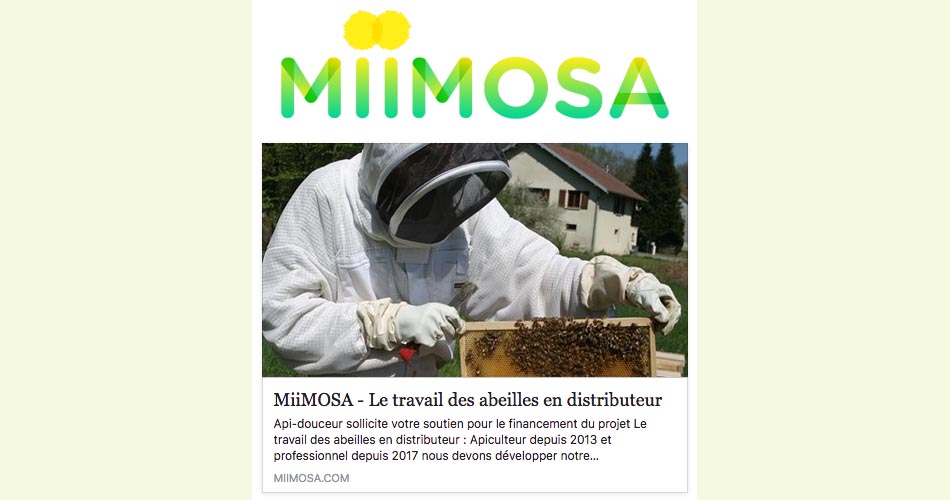 Ffinancement participatif chez miimosa.com pour l'achat de notre distributeur à casiers